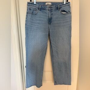 Abercrombie & Fitch Light Blue Low Rise Baggy Jeans